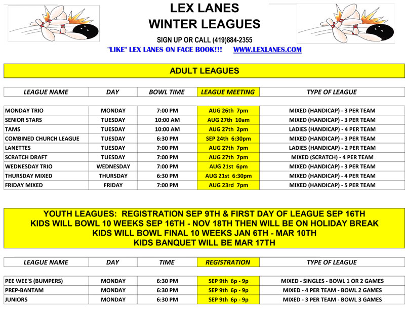 winter leagues