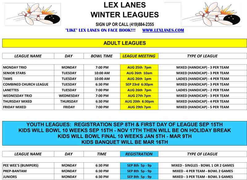 winter leagues