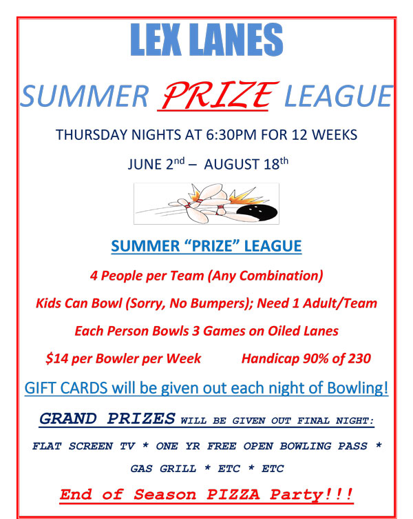 summer prize league